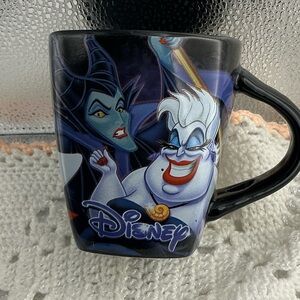 Disney Vintage Ceramic Coffee Mug/Cup Comic Disney Villains Ursula & Maleficent